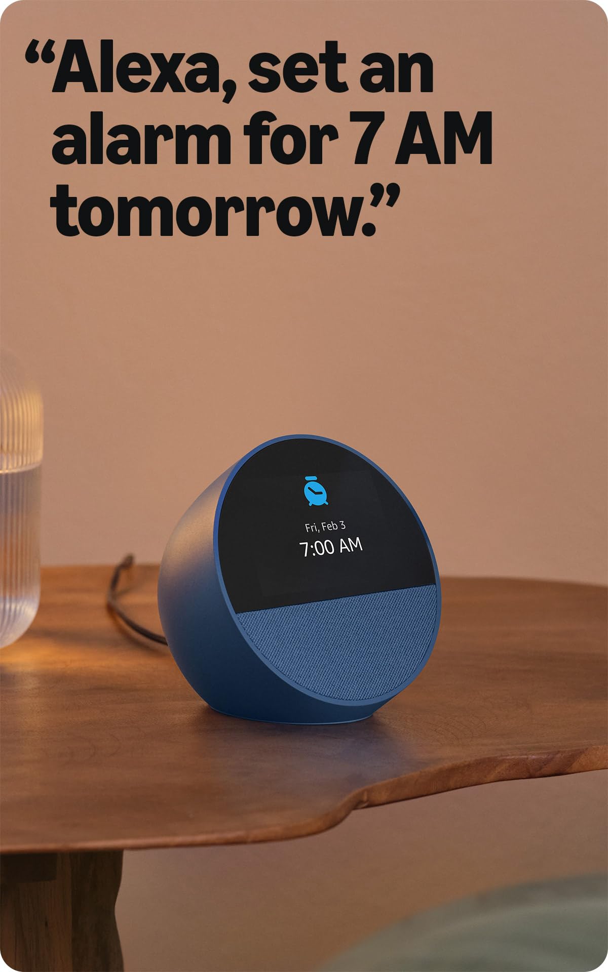 Amazon Echo Spot (newest model), Great for nightstands, offices and kitchens, Smart alarm clock, Designed for Alexa+, Black - Something DifferentAmazonB0BFC7WQ6R