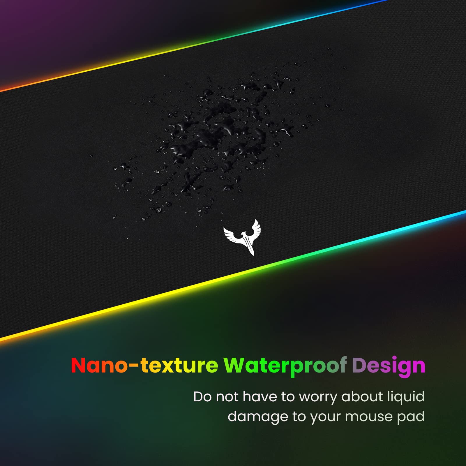 BladeHawks Extra Large RGB Gaming Mouse Pad - 14 Light Modes, Extended Soft LED Mouse Pad, Anti - Slip Rubber Base, Computer Keyboard Mousepad Mat (31.5 x 12 Inch) - Something DifferentBladeHawksB07L4BGL3D