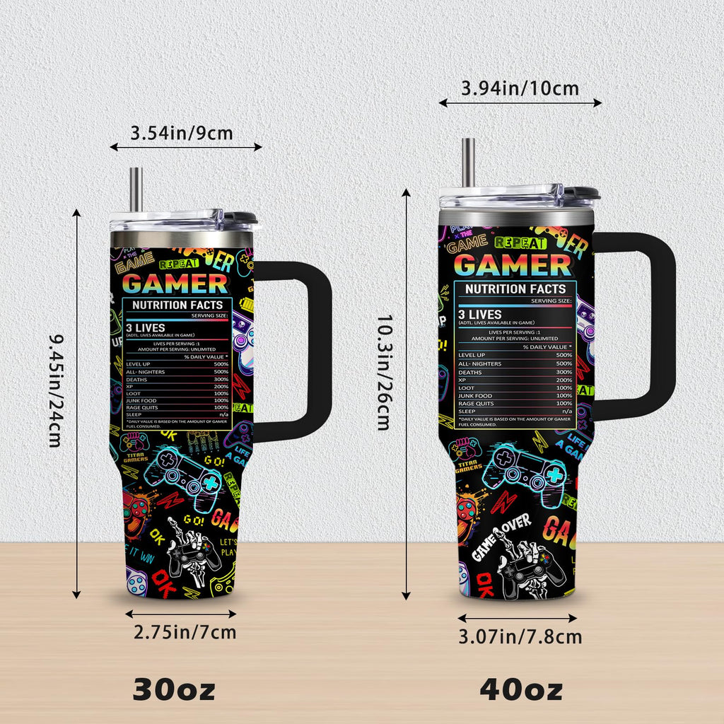 CGMIBAS Gaming Gifts for Men Boys, Gamer Gifts for Men, 40oz Gamer Tumbler Cup, Gaming Mugs, Teen Boy Gift Gamings Stuff, Gaming Gamepad Presents for Son, Birthday Gift for Him Mens Boys Gamings Cup - Something DifferentCGMIBASB0CM3DBKZC
