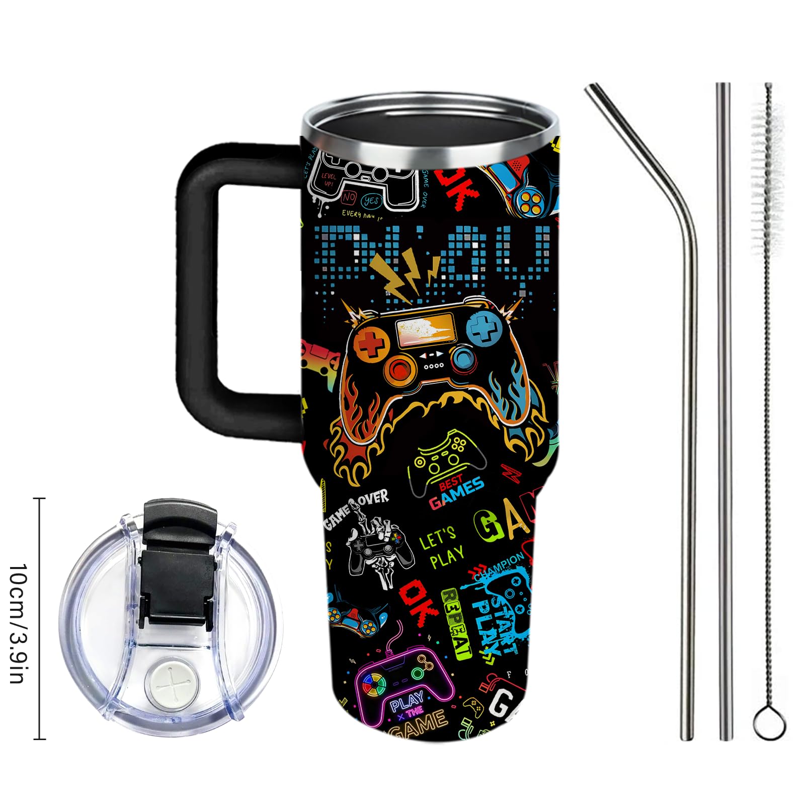 CGMIBAS Gaming Gifts for Men Boys, Gamer Gifts for Men, 40oz Gamer Tumbler Cup, Gaming Mugs, Teen Boy Gift Gamings Stuff, Gaming Gamepad Presents for Son, Birthday Gift for Him Mens Boys Gamings Cup - Something DifferentCGMIBASB0CM3DBKZC
