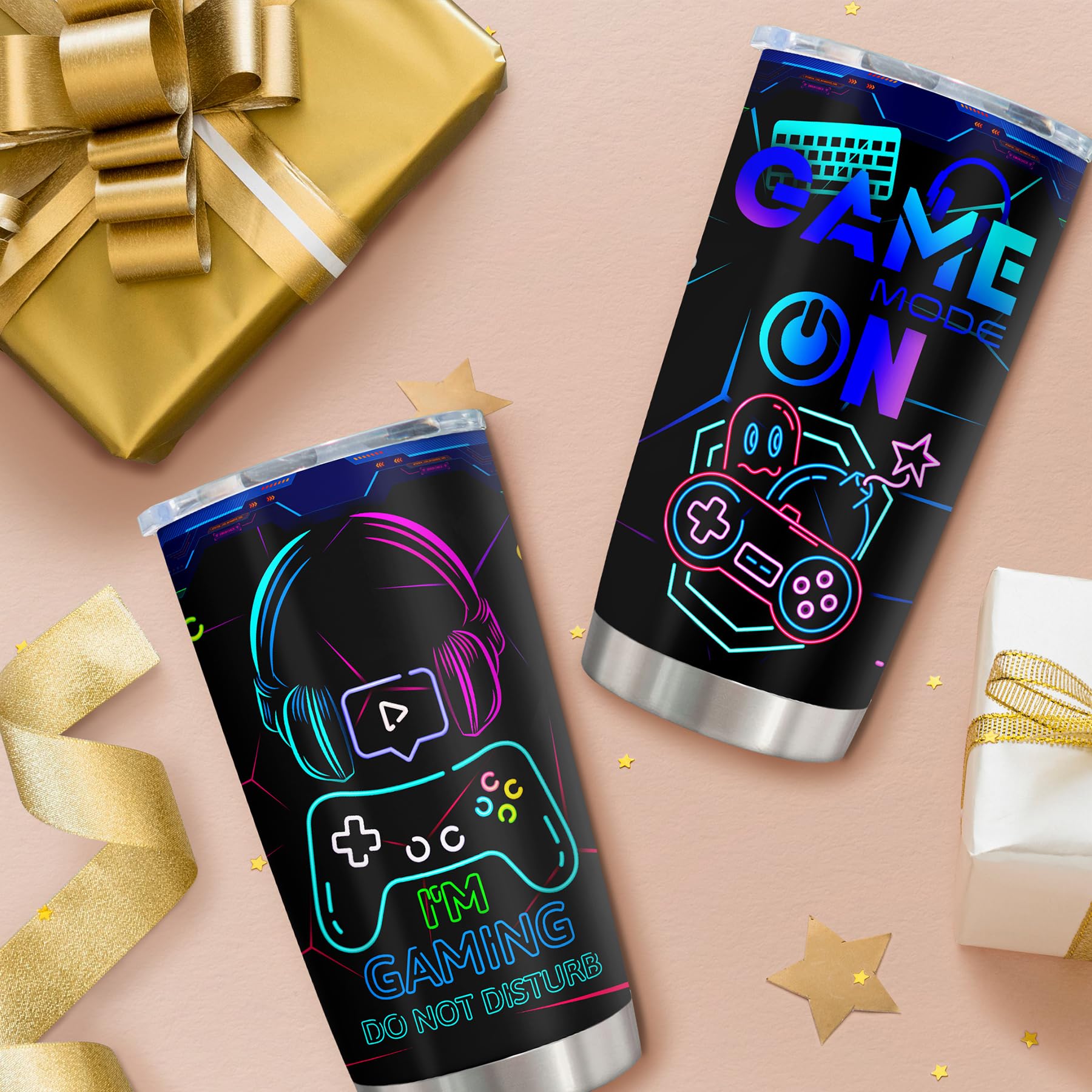 Fusui Gamer Gifts for Men, Easter Gifts for Gamers Kids, Gaming Stuff Mugs, Cool Christmas Birthday Gift for Him Men Teenage Teen Boys Boyfriend Husband, Video Games Stainless Steel Tumbler 20oz - Something DifferentFusuiB0BQVYGPZH