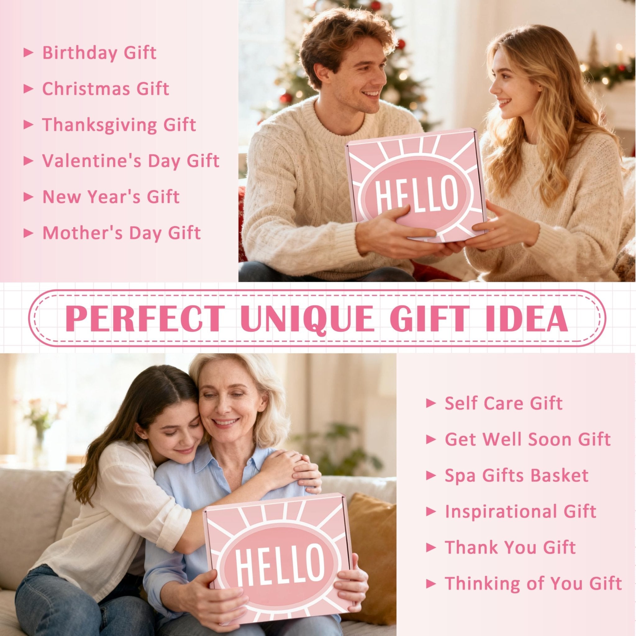 Gift Baskets for Women, Unique Birthday Gifts for Women, Thinking of You Inspirational Gift Set Box, Get Well Soon Gift Basket Sending Hug, Christmas Gifts for Teen Girl Her Wife Best Friend Sister - Something DifferentOufrennB0FH9QXQNC