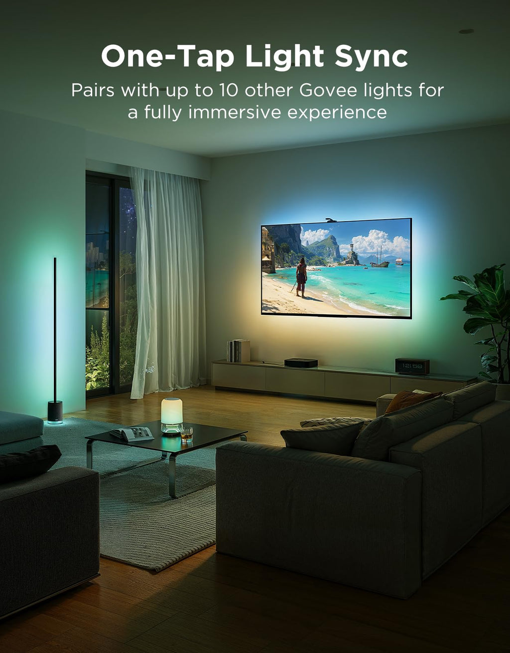 Govee TV Backlight 3 Pro with HDR Triple Camera, 11.8ft 5 - in - 1 RGBWWIC LED Strip Lights That Change with 55 - 65 Inch TVs, 75LEDs/m, Supports AI Filter, Smart App and Voice Control, DreamView Sync - Something DifferentGoveeB0FJR9LKBQ