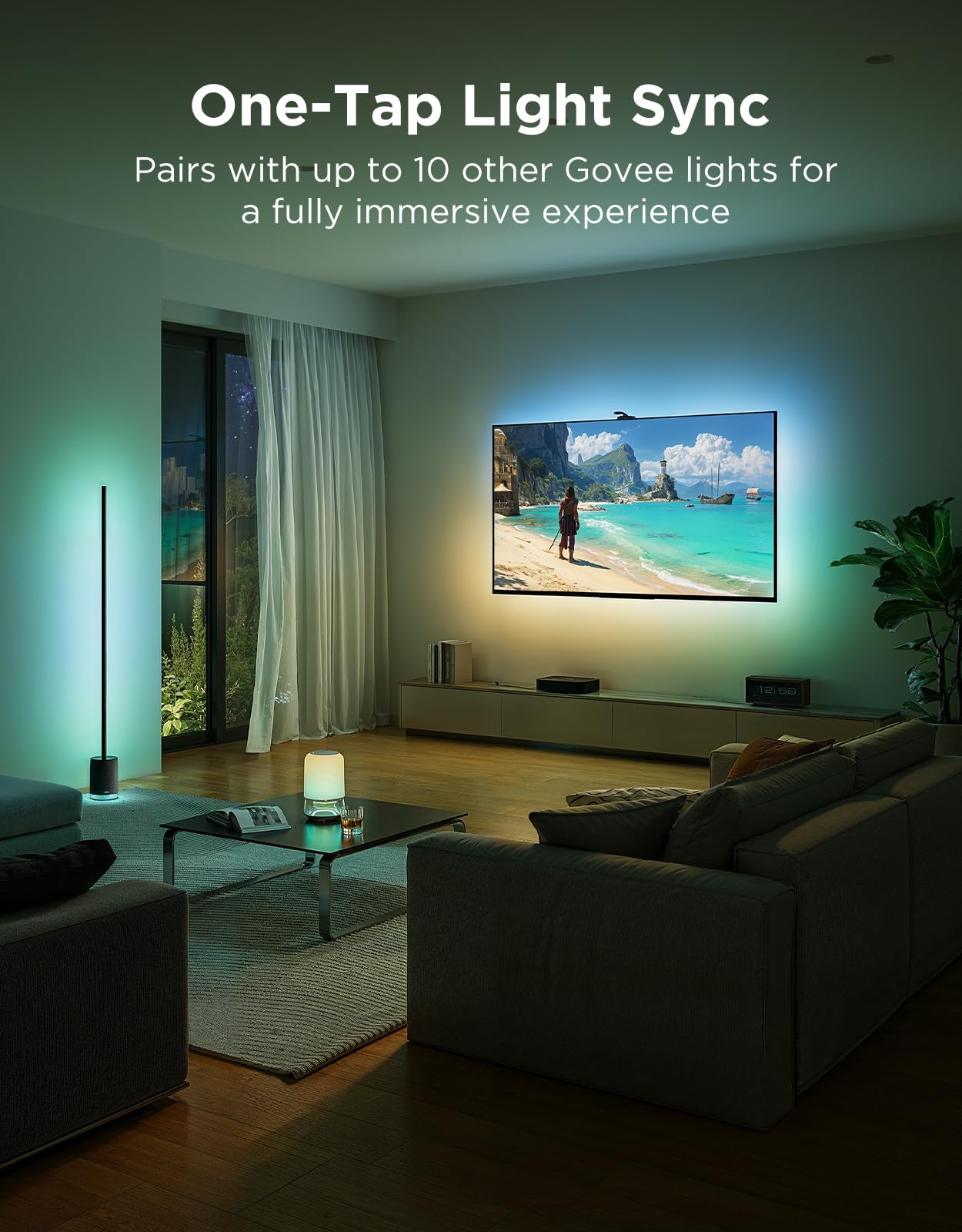Govee TV Backlight 3 Pro with HDR Triple Camera, 11.8ft 5 - in - 1 RGBWWIC LED Strip Lights That Change with 55 - 65 Inch TVs, 75LEDs/m, Supports AI Filter, Smart App and Voice Control, DreamView Sync - Something DifferentGoveeB0FJR9LKBQ