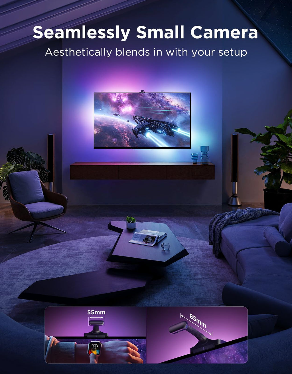 Govee TV Backlight 3 Pro with HDR Triple Camera, 11.8ft 5 - in - 1 RGBWWIC LED Strip Lights That Change with 55 - 65 Inch TVs, 75LEDs/m, Supports AI Filter, Smart App and Voice Control, DreamView Sync - Something DifferentGoveeB0FJR9LKBQ