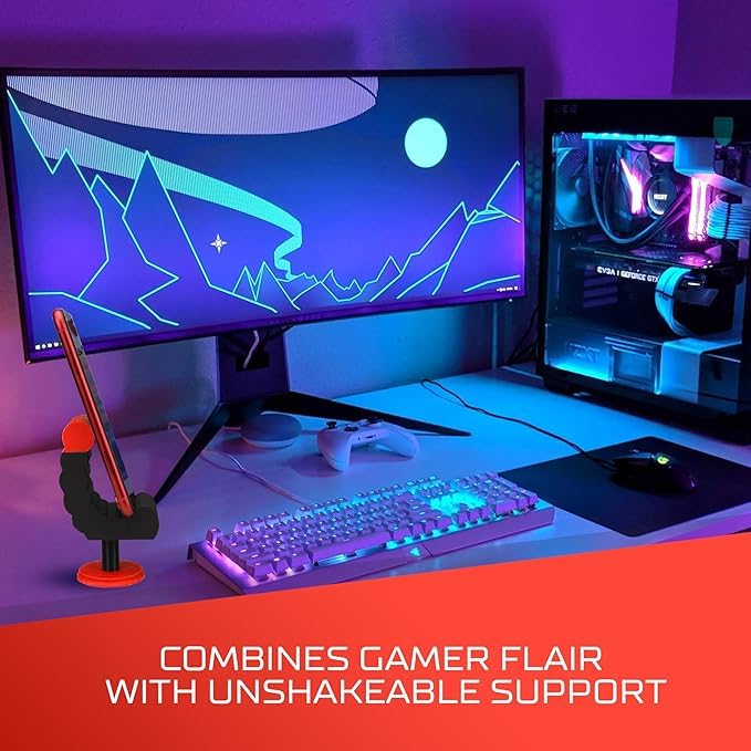 VELENTI Gamer Chair Phone Stand - Phone Holder for Smartphones, Kindles Up to 19 cm Tall - Fun Gaming Accessories for Gamers - Useful Gamer Gadgets - Lovely Birthday Gift for Gamers - Something DifferentVELENTIB0CZTSXN5D