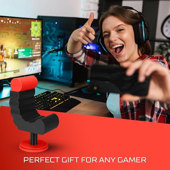 VELENTI Gamer Chair Phone Stand - Phone Holder for Smartphones, Kindles Up to 19 cm Tall - Fun Gaming Accessories for Gamers - Useful Gamer Gadgets - Lovely Birthday Gift for Gamers - Something DifferentVELENTIB0CZTSXN5D
