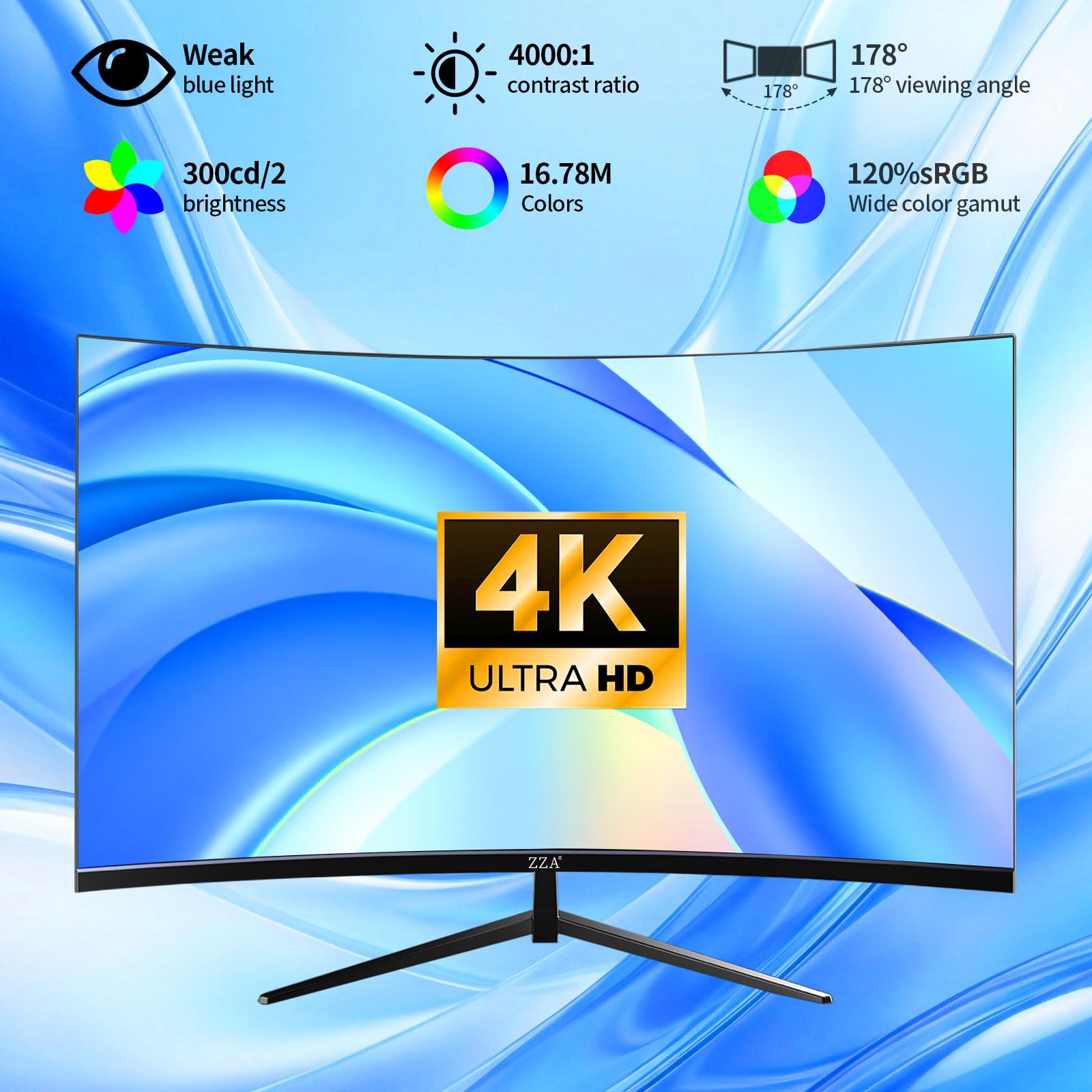 ZZA 32 Inch Curved Gaming Monitor, 180/200Hz Computer Monitor，FHD 1080P 1500R HDR Gaming PC Monitor, FreeSync, Ultra - Fast 1ms Monitor for Gamer, HDMI 2.0, DisplayPort 1.4 VESA Compatible - Something DifferentSomething DifferentB0G8X1K1BL