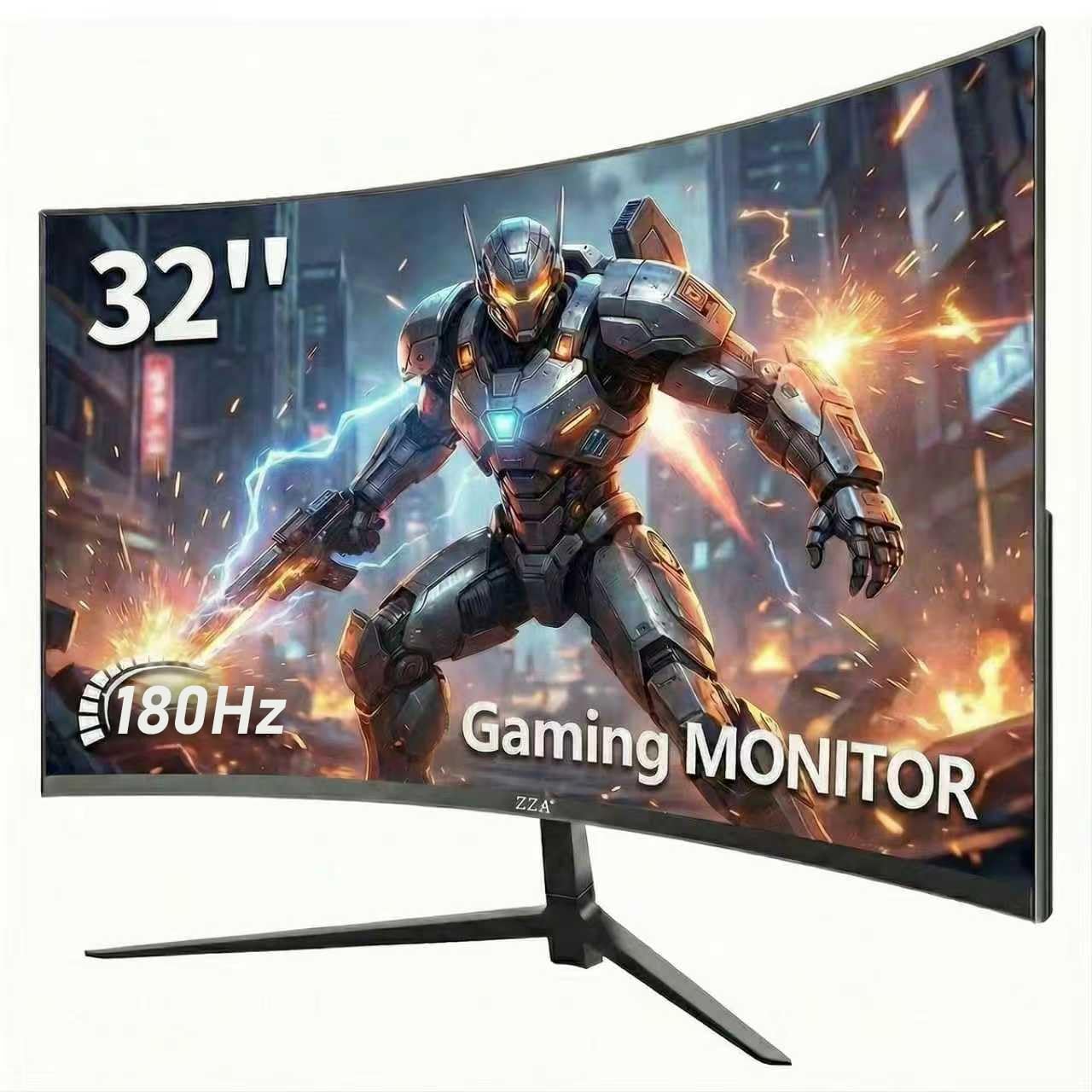 ZZA 32 Inch Curved Gaming Monitor, 180/200Hz Computer Monitor，FHD 1080P 1500R HDR Gaming PC Monitor, FreeSync, Ultra - Fast 1ms Monitor for Gamer, HDMI 2.0, DisplayPort 1.4 VESA Compatible - Something DifferentSomething DifferentB0G4W3D6KY